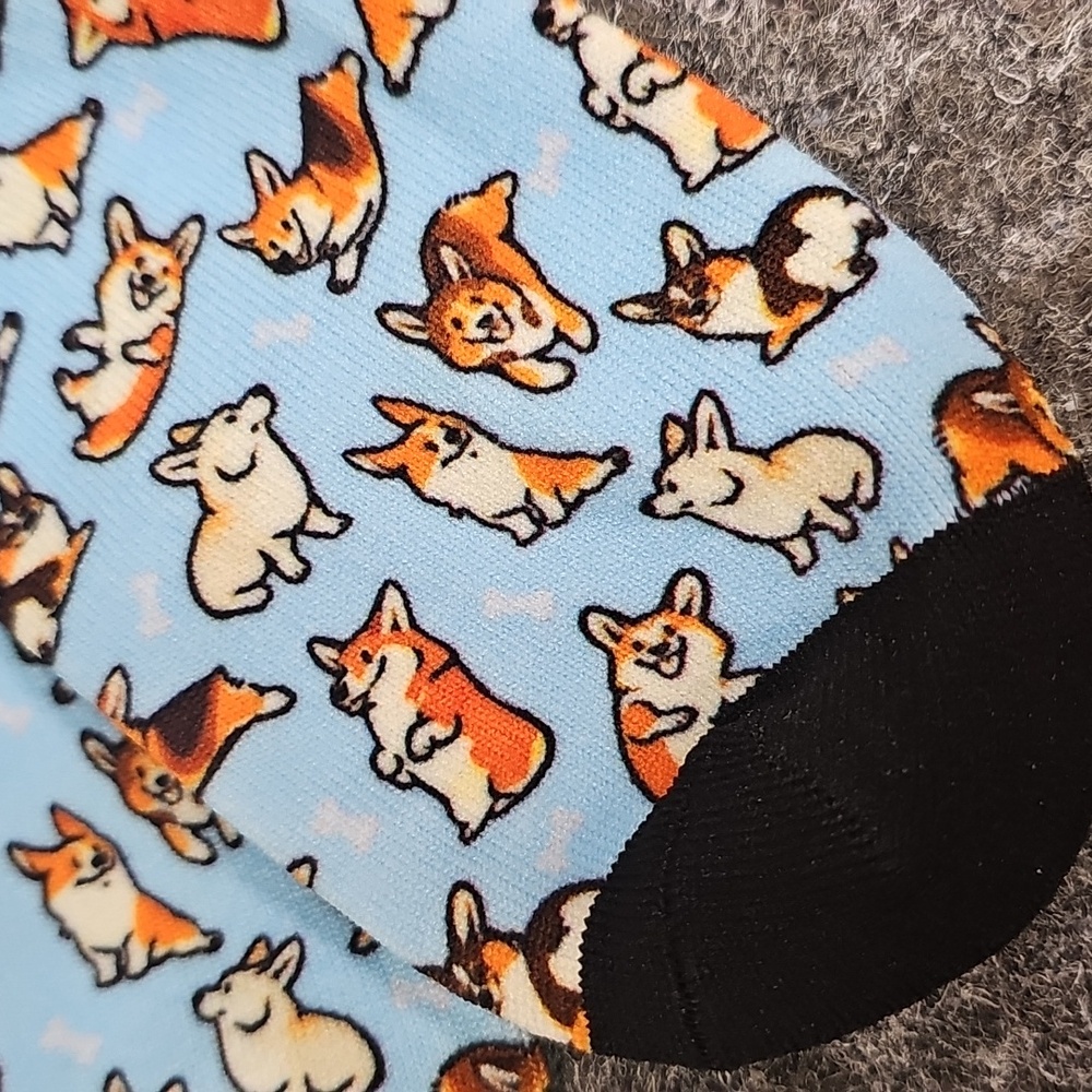 Corgi Dog T-shirt & Socks Set, Blue, Size Medium, New W/out Tag - Picture 5 of 8